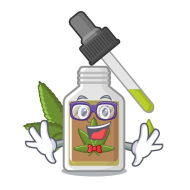 Karikatür şeklinde Geek kenevir yağı