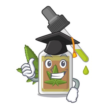 Karikatür şeklinde mezuniyet kenevir yağı