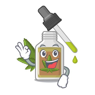 Karikatür şeklinde Tamam kenevir yağı