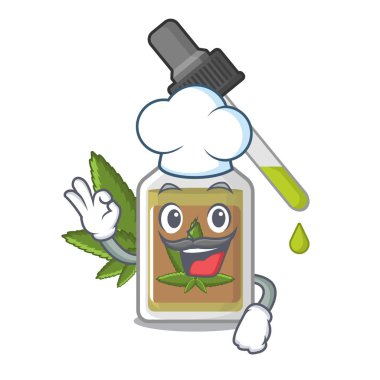 Karikatür şeklinde Şef kenevir yağı