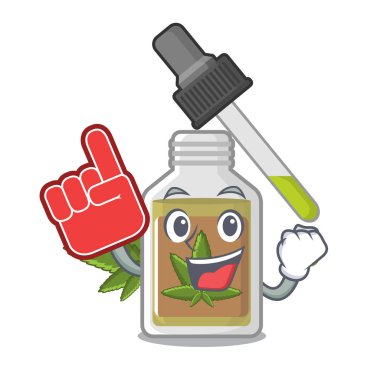 Maskot masada köpük parmak kenevir yağı