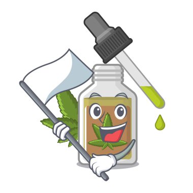 Maskot masada bayrak kenevir yağı ile