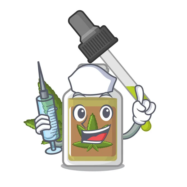 Pielęgniarka olej konopny w kształcie kreskówki — Wektor stockowy