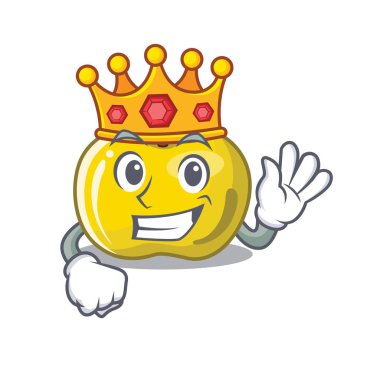 Bir karikatür sepeti Kral sarı elma