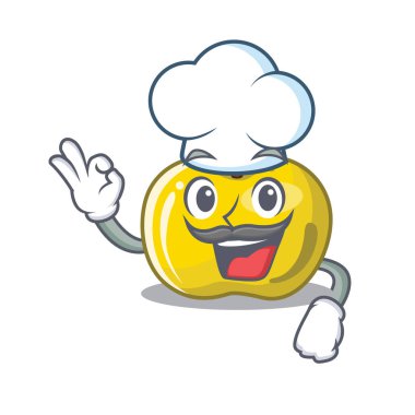 Karakter şeklinde Şef sarı elma