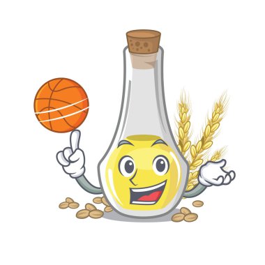 İzole karakterli basketbol buğday tohumu yağı ile