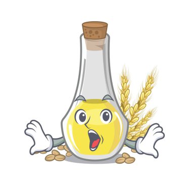 Bir karikatür içinde sürpriz buğday mikroptan yağ