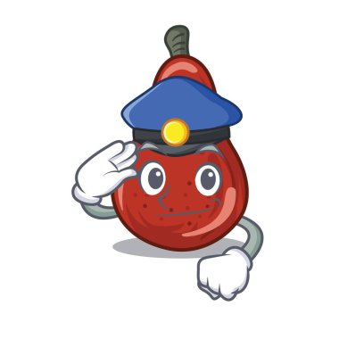 Karakter şeklinde polis kırmızı armut
