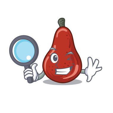 Bir karikatür sepetinde Dedektif kırmızı armut