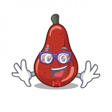 Bir karikatür sepeti Geek kırmızı armut