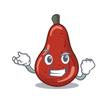 Bir karikatür sepetinde başarılı kırmızı armut