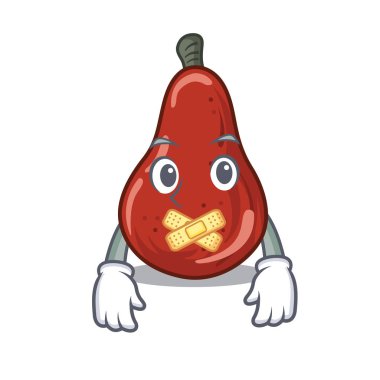 Sessiz kırmızı armut karikatür buzdolabına koydu