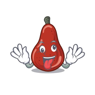 Çılgın kırmızı armut karikatür buzdolabına koydu