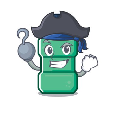 İzole karikatür ile korsan ağız yıkama