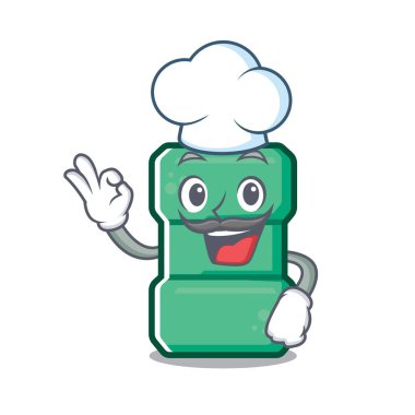 Bir banyoda Şef karikatür ağız yıkama