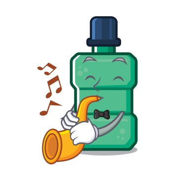 Bir karakter şeklinde trompet ağız yıkaması ile