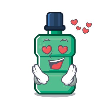 Bir karakter şeklinde aşk ağız yıkaması içinde