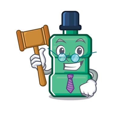 Bir lavabo maskotu üzerinde Yargıç ağız yıkaması