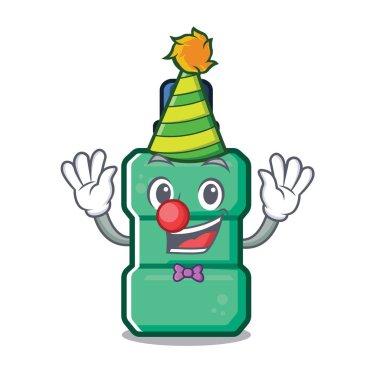 Bir lavabo maskotu üzerinde palyaço ağız yıkama