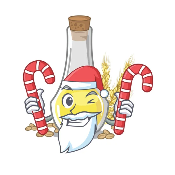 Karikatür masada şeker buğday mikrop yağı ile Santa