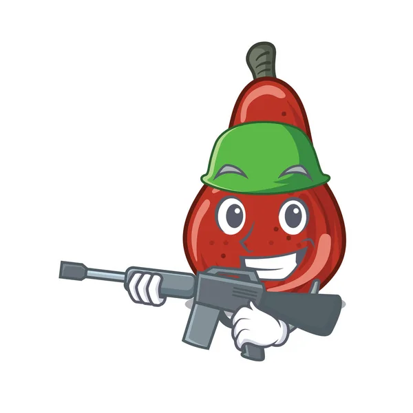 Армійські червоні груші у формі персонажа — стоковий вектор