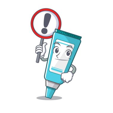 Karikatür lavabo yerleştirilen işareti merhem ile