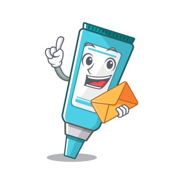 Karikatür ile izole zarf merhem ile