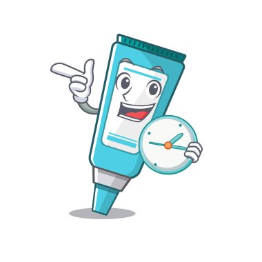 Karikatür ile izole saat merhem ile