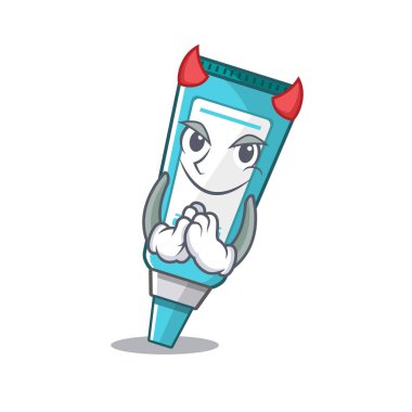 Şeytan merhem karakter tıp kutusuna yerleştirilen