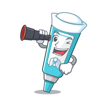 Karakter tıp kutusuna yerleştirilen binoküler merhem ile Sailor