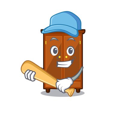 Maskot yatak odasında beyzbol gardırobu oynamak