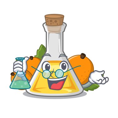 Profesör kayısı yağı maskot ile izole