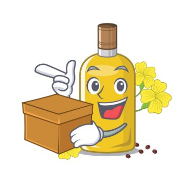 Maskotu şeklinde kutu kanola yağı ile