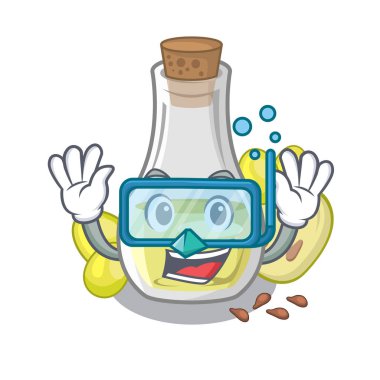 Karikatür şişe dalış üzüm tohumu yağı