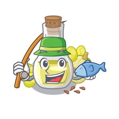 Balıkçılık üzüm tohumu yağı maskot şekli