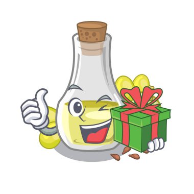 Hediye üzüm tohumu yağı ile maskot şekli