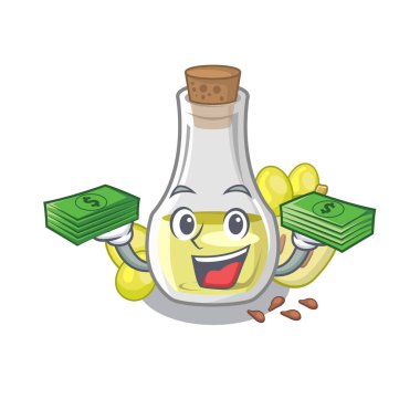 Para çantası üzüm çekirdeği yağı ile maskot şekli