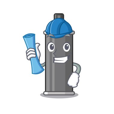 Karikatür şeklinde mimar saç spreyi