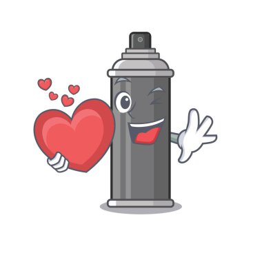 Karakter makyaj kutusunda kalp saç spreyi ile