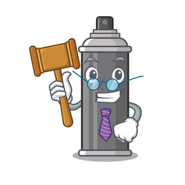 Bir karikatür çanta Yargıç saç spreyi