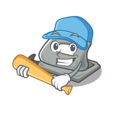 Maskot masada beyzbol deliği zımba oynamak