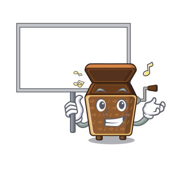 Karikatür Cam kabine Pano müzik kutusu getirin