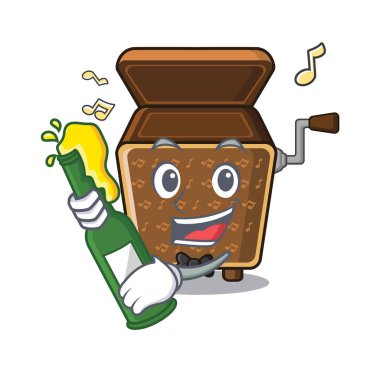 Bira oyuncak müzik kutusu ile maskot masa