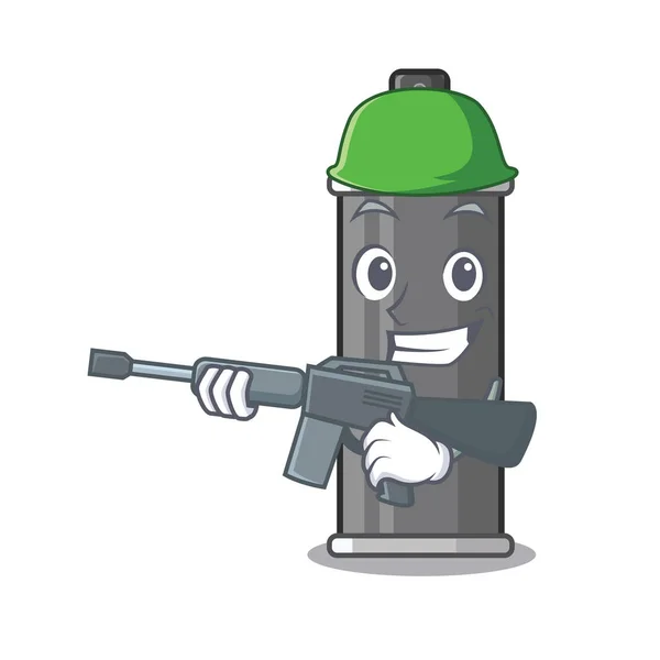 Spray capillaire de l'armée isolé avec la mascotte — Image vectorielle