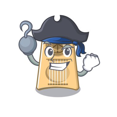 Karikatür izole korsan yumurta dilimleyici