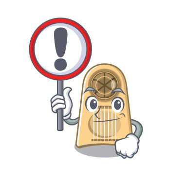 Karikatür içinde izole işareti yumurta dilimleyici ile