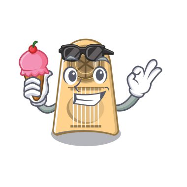 Karakter çekmecesinde dondurma yumurta dilimleyici ile