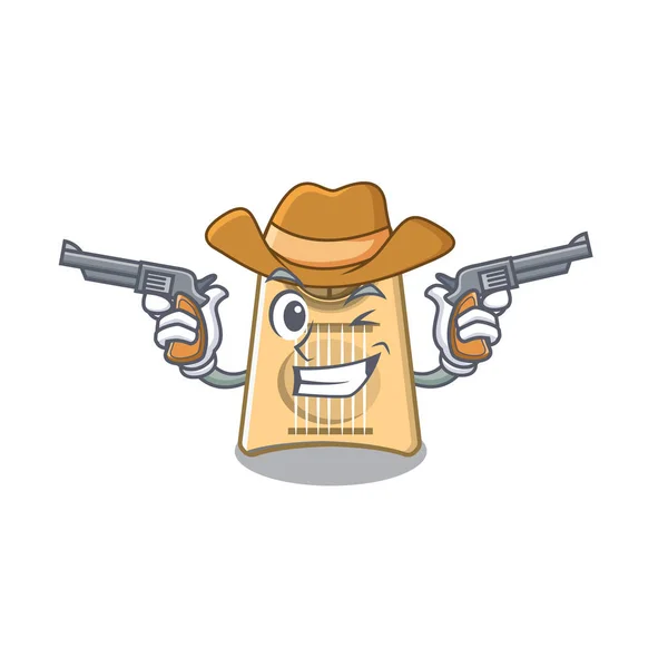 Cowboy яйцо нарезка изолированы в мультфильме — стоковый вектор