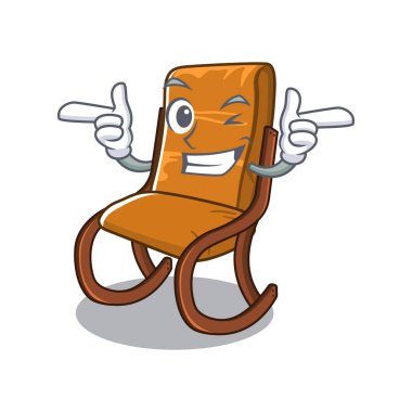 Karakter izole sallanan sandalye kırpmak