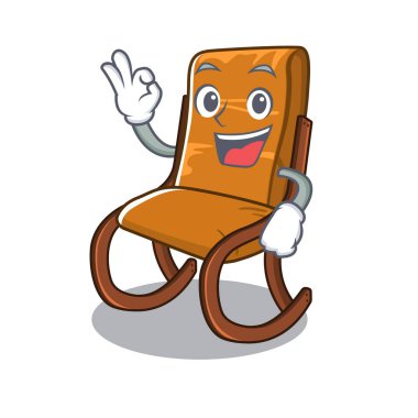 Tamam sallanan sandalye karakteri izole